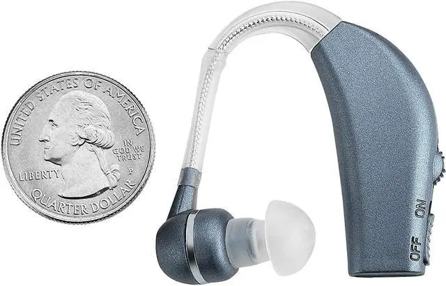 Alt view image 3 of 6 - Digital Hearing Amplifier - Personal Hearing Enhancement Sound Amplifier Pair, Rechargeable Digital Hearing Amplifier with All-Day Battery Life, Modern Blue