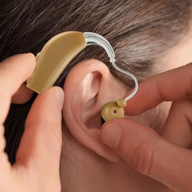 Alt view image 6 of 7 - Digital Hearing Amplifier Set - Personal Sound Amplification Device, Rechargeable All-Day Battery Life Lightweight Behind the Ear BTE Sound and Voice Hearing Amplifiers for Adults and Seniors by MEDca