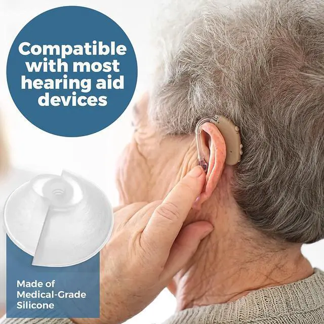 Alt view image 4 of 7 - MEDca Hearing Aid Standard Receiver Tulip Domes Compatible with GN Resound Sure Fit - 10-Pcs Universal Invisible Tip Replacement Ear Domes for BTE PSAP Hearing Amplifiers and Open Fit Models, Clear