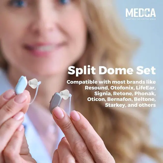 Alt view image 7 of 7 - MEDca Hearing Aid Standard Receiver Tulip Domes Compatible with GN Resound Sure Fit - 10-Pcs Universal Invisible Tip Replacement Ear Domes for BTE PSAP Hearing Amplifiers and Open Fit Models, Clear
