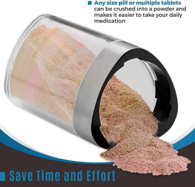 Alt view image 5 of 6 - Pill Grinder - Pro Manual Pill Crusher and Cutter Crush, Grind and Pulverize Multiple Pills and Tablets to Fine Powder Use for Seniors, Feeding Tubes, Kids or Dogs, Cats, & Pets, Stainless Steel