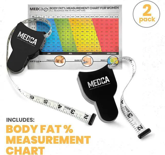Alt view image 5 of 6 - Body Tape Measure - (2 Pack) Measuring Tapes for Body and Fat Weight Monitors, (Inches & CM) Retractable Tape Measure Ruler for Accurate Body Fat Calculator Helps Calculate Fitness Body Measurements