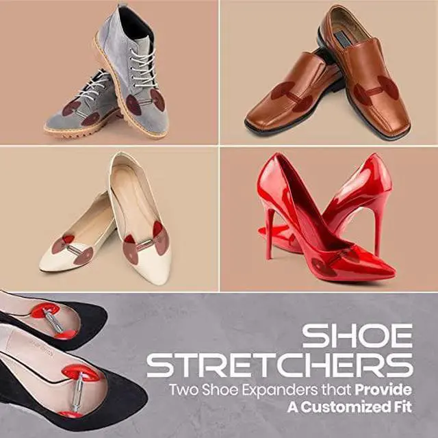 Alt view image 2 of 6 - MEDca Amazing Shoe Stretcher - Unique Design - Lightweight & Handy - Strong & Durable Materials - Sold As a Pack of 2 - 4 STRETCHERS - RED