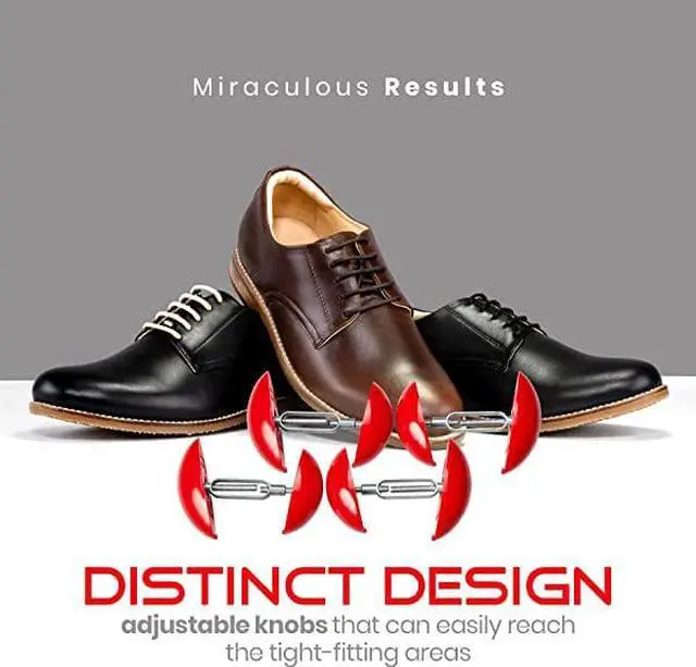 Alt view image 3 of 6 - MEDca Amazing Shoe Stretcher - Unique Design - Lightweight & Handy - Strong & Durable Materials - Sold As a Pack of 2 - 4 STRETCHERS - RED