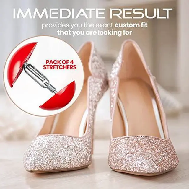 Alt view image 6 of 6 - MEDca Amazing Shoe Stretcher - Unique Design - Lightweight & Handy - Strong & Durable Materials - Sold As a Pack of 2 - 4 STRETCHERS - RED