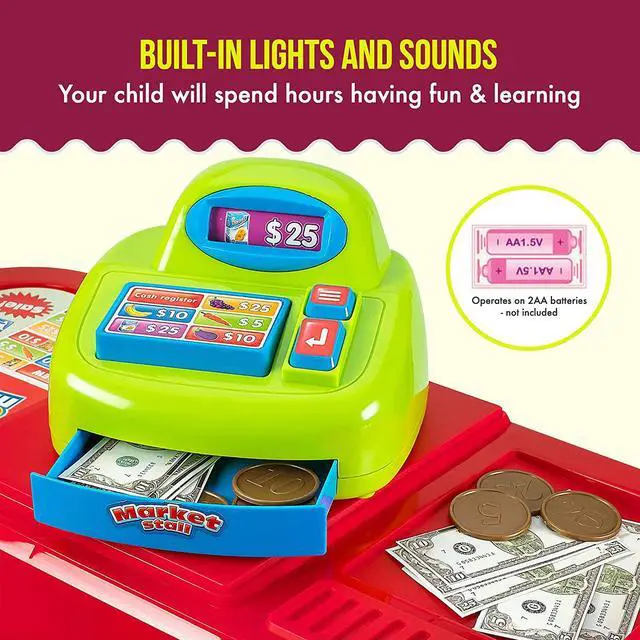 Alt view image 7 of 7 - Creative Time Kids Supermarket Super Fun Playset With Shopping Cart