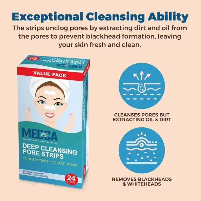 Alt view image 2 of 7 - MEDca Deep Cleansing Nose Pore Strips, 24 Count