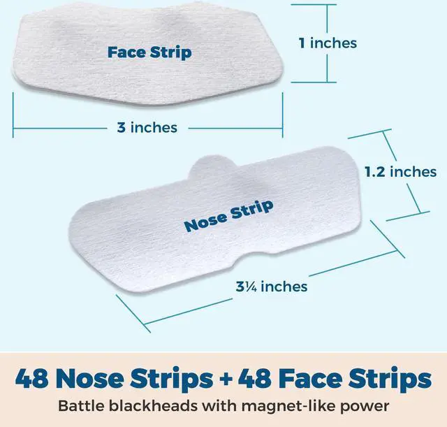 Alt view image 6 of 7 - Deep Cleansing Blackhead Pore Strips - Pack of 96 Peel - Off Blackhead Remover and Pore Unclogging Strips for Nose and Face, Chin, Forehead & Healthier Looking Skin