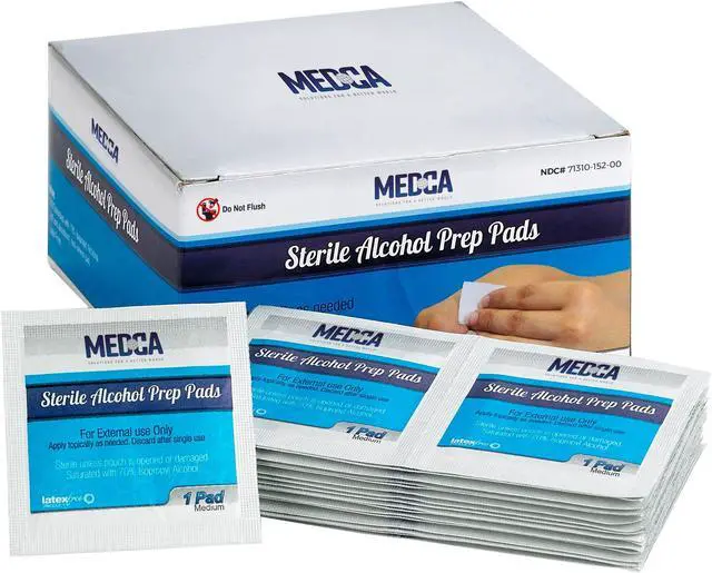 Main image of MEDca Alcohol Prep Pads, Sterile, Medium, 2-Ply Pack of 200