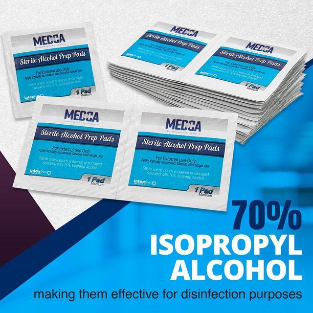 Alt view image 4 of 7 - Alcohol Prep Pads - Box of 600, Saturated 70% Isopropyl Alcohol Wipes, Individually Wrapped Moistened Swab Pad, 2-Ply Cotton (Bulk Pack 600 Count)