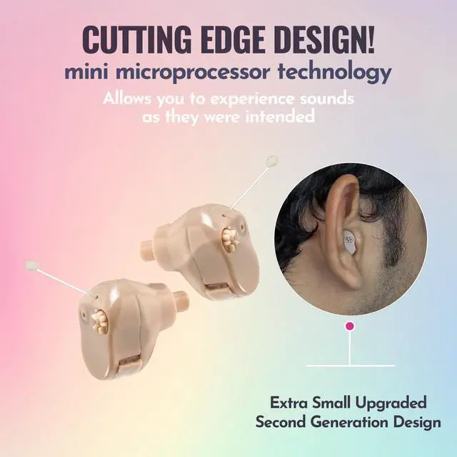 Alt view image 4 of 7 - NewEAR Hearing Amplifier Ear ITC (Pair)"Extra Small" Second Generation