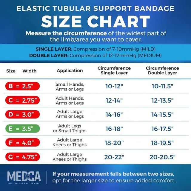 Alt view image 2 of 7 - Elastic Tubular Support Bandage Size E, 10M Box - Natural Color (3.5 X 33 feet ) For Large Knee Support Bandage -Medium Thigh, Cotton Spandex