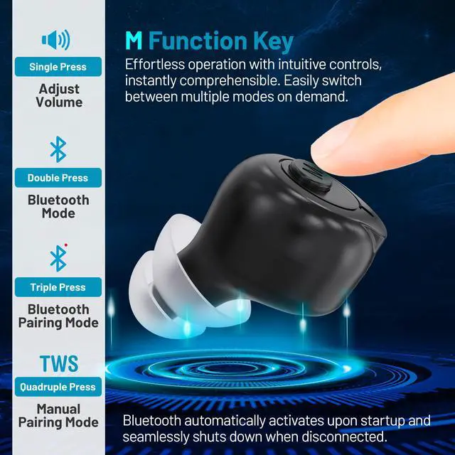 Alt view image 4 of 7 - Rechargeable Hearing Aids with Bluetooth for Seniors and Adults - Digital Personal Sound Hearing Amplifiers Pair w/Charging HD LCD Carrying Case, Active Noise Cancelling, No-Programming, Easy to Use