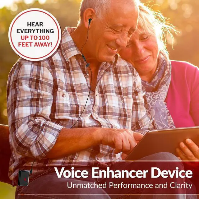 Alt view image 4 of 7 - Personal Sound Amplifier - Audio Hearing Amplifier Device and Voice Enhancer Device for Sound Gain of 50dB, Up to 100 Feet Away, Pocket Hearing Devices