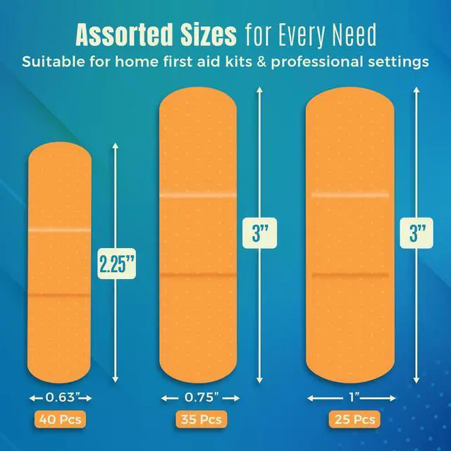 Alt view image 3 of 7 - Flexible Fabric Adhesive Bandages for Comfortable Flexible Large Protection & Wound Care of Minor Cuts, Scrapes, & Wounds, Assorted Sizes