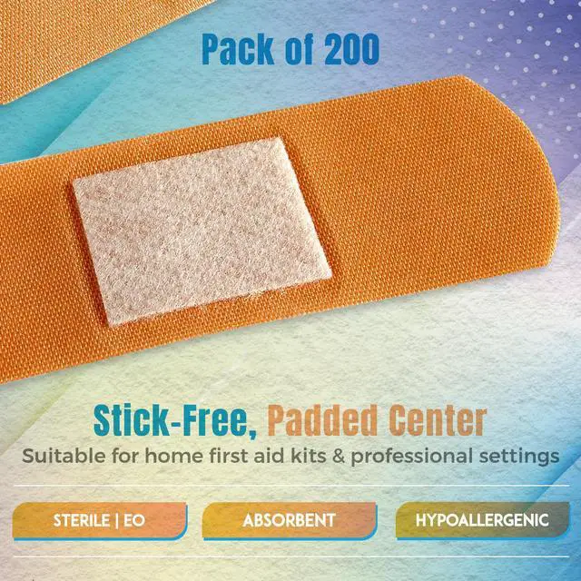 Alt view image 4 of 7 - Flexible Fabric Adhesive Bandages for Comfortable Flexible Large Protection & Wound Care of Minor Cuts, Scrapes, & Wounds, Assorted Sizes