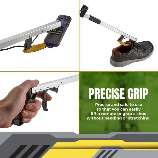Alt view image 5 of 7 - Reacher Grabber Pickup Tool with Magnetic Tip - 26-Inch Long & Wide Claw Arm Gripping Device, Lightweight & Durable Indoor and Outdoor Extender Reaching Mobility Aid and Trash Picker Upper Tool