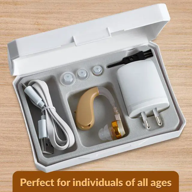 Alt view image 5 of 7 - Rechargeable Digital Hearing Amplifier - Hearing Amplifiers Set with New Digital Technology - Almost Invisible BTE Design with Quick Recharge - Personal Sound Amplifier by MEDca