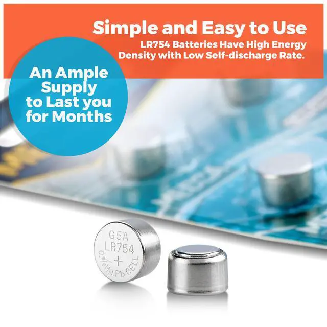 Alt view image 7 of 7 - MEDca AG5 LR754 Batteries - 30 Count Pack - 1.5V Alkaline 754 LR48 193 Battery Button Coin Cell Batteries for Hearing Aids and Hearing Amplifiers