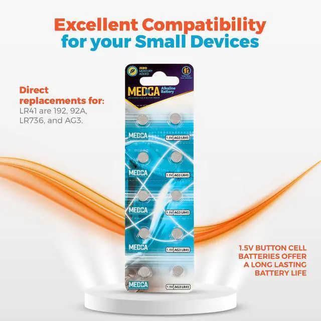 Alt view image 3 of 7 - 1.5V Alkaline Batteries - LR41, 192, 92A,LR736, and AG3 Battery - Button Coin Cell for Hearing Aids, Amplifiers, Clocks, Toys, Remotes, Calculators, Lasers, Long Lasting Power, Anti Corrosion, 30 Pcs