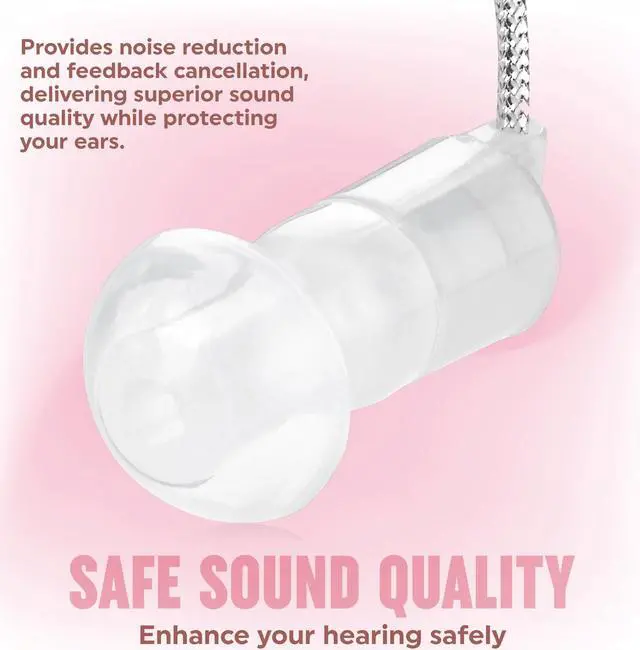 Alt view image 3 of 7 - Digital Hearing Amplifier - Behind the Ear Sound Amplifier Set, BTE Hearing Ear Amplification Device and Digital Sound Enhancer PSAD for Hard of Hearing, Noise Reducing Feature, Pink by MEDca