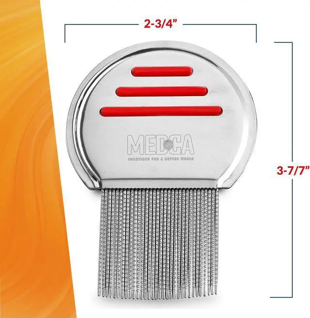 Alt view image 5 of 7 - Lice Comb - (Pack of 3) Head Lice Treatment That's Individually Package to Prevent Contamination Professional Stainless Steel Louse and Nit Combs Removes Eggs with Rounded Tips for Comfort