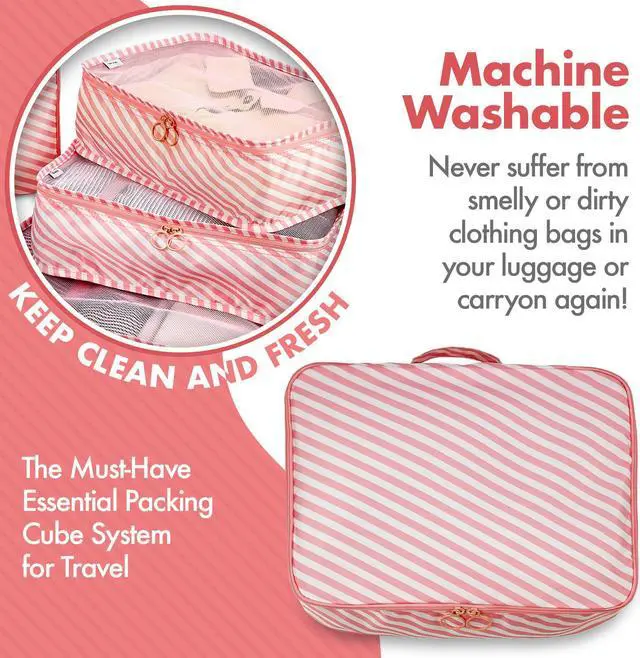 Alt view image 5 of 7 - 12 Set Packing Cubes - Travel Packing Organizers and Compression Packing Cube System for Luggage and Carry On Bags