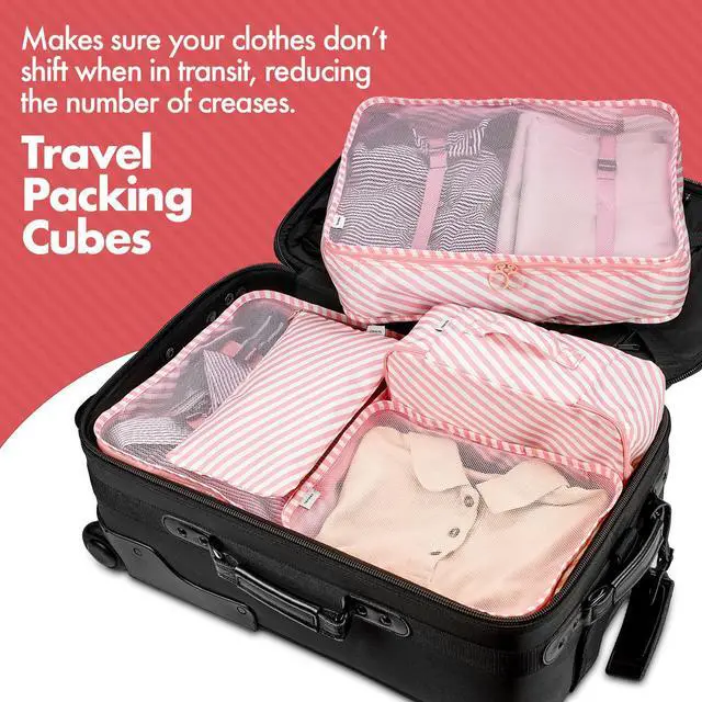 Alt view image 7 of 7 - 12 Set Packing Cubes - Travel Packing Organizers and Compression Packing Cube System for Luggage and Carry On Bags