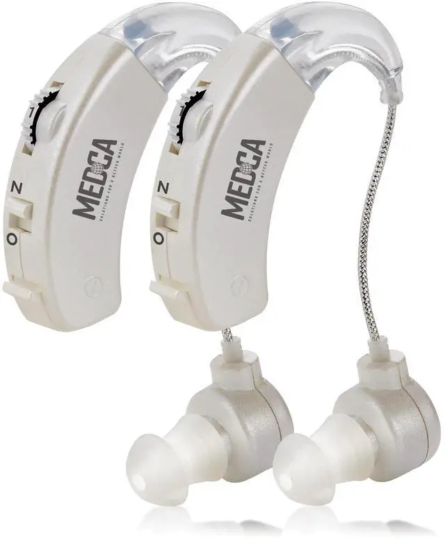 Main image of Behind the Ear Sound Amplifier - BTE Hearing Ear Amplification Device and Digital Sound Enhancer PSAD for the Hard of Hearing, Noise Reducing Feature, White