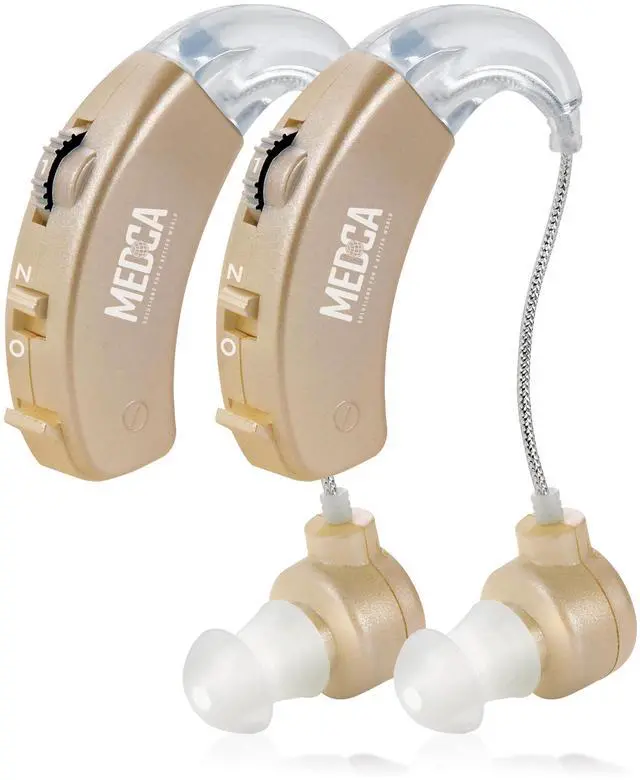 Main image of Behind the Ear Sound Amplifier - BTE Hearing Ear Amplification Device and Digital Sound Enhancer PSAD for the Hard of Hearing, Noise Reducing Feature, Gold