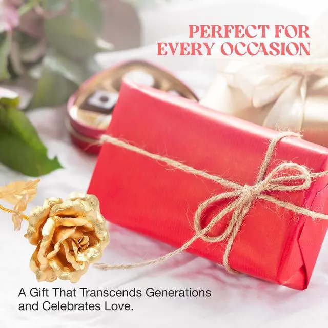 Alt view image 7 of 7 - 24k Gold Rose with Luxury Gift Box - 10-inch Golden Rose Metal Single Roses and Valentine's Day Gifts Idea for Women, Loved Ones, Mom, Wife, Girlfriend, Grandma, Mother's Day