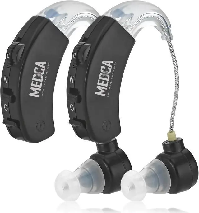 Main image of Behind the Ear Sound Amplifier - BTE Hearing Ear Amplification Device and Digital Sound Enhancer PSAD for the Hard of Hearing, Noise Reducing Feature, Black, By MEDca