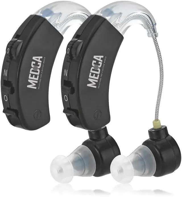 Main image of Behind the Ear Sound Amplifier - BTE Hearing Ear Amplification Device and Digital Sound Enhancer PSAD for the Hard of Hearing, Noise Reducing Feature, Black, By MEDca