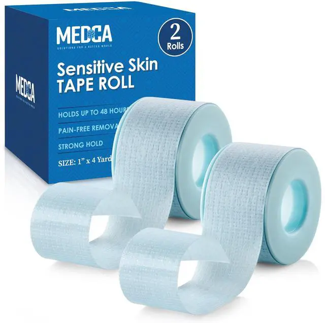 Main image of MEDca Sensitive Skin Low Trauma Tape Roll, 1 Inch x 4 Yards, Pack of 2 Rolls