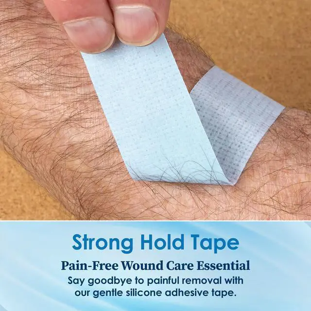 Alt view image 3 of 7 - MEDca Sensitive Skin Low Trauma Tape Roll, 1 Inch x 4 Yards, Pack of 4 Rolls