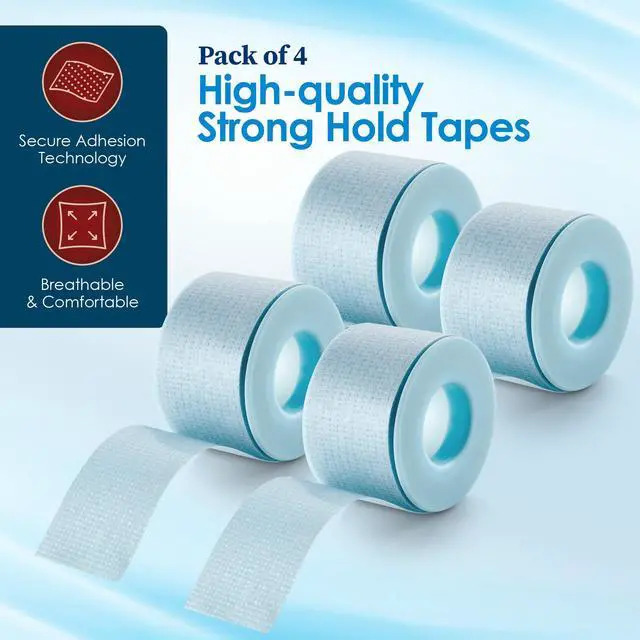 Alt view image 7 of 7 - MEDca Sensitive Skin Low Trauma Tape Roll, 1 Inch x 4 Yards, Pack of 4 Rolls