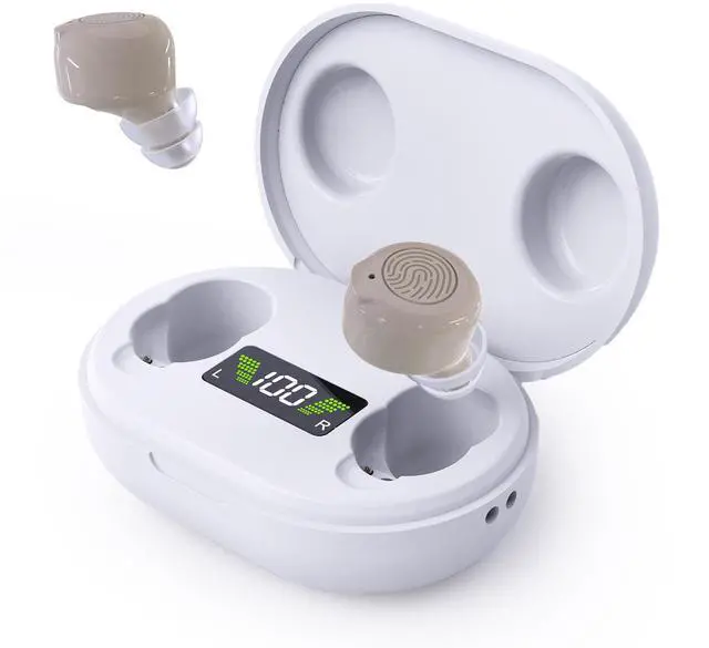 Main image of Digital Hearing Aids Rechargeable - ITE Hearing Amplifier Set and Sound Assist for Adults and Seniors, OTC, Intelligent Feedback & Noise Reduction, Personal Amplifiers w/ Portable LED Charging Case