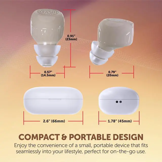 Alt view image 4 of 7 - Digital Hearing Aids Rechargeable - ITE Hearing Amplifier Set and Sound Assist for Adults and Seniors, OTC, Intelligent Feedback & Noise Reduction, Personal Amplifiers w/ Portable LED Charging Case