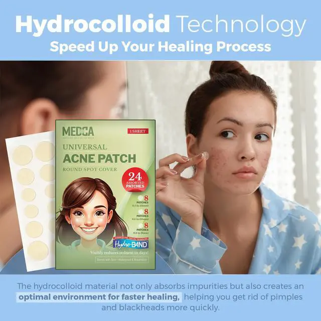 Alt view image 7 of 7 - Acne Pimple Patch Absorbing Cover 24 Count 3 Sizes