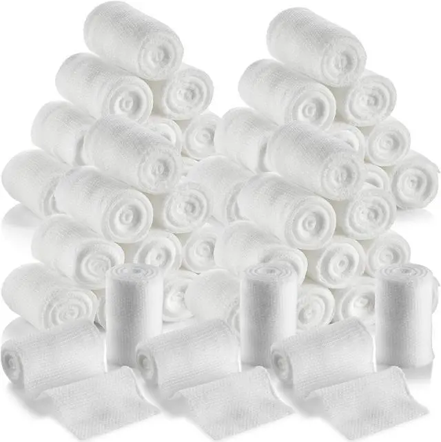Main image of Gauze Bandage Rolls - Pack of 48, 2 x 4.1 Yards Per Roll of Medical Grade Gauze Bandage and Stretch Bandage Wrapping for Dressing All Types of Wounds and First Aid Kit by MEDca