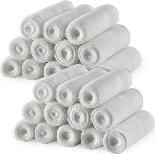 Main image of Gauze Bandage Rolls - Pack of 24, 4 x 4 Yards Per Roll of Medical Grade Gauze Bandage and Stretch Bandage Wrapping for Dressing All Types of Wounds and First Aid Kit by MEDca