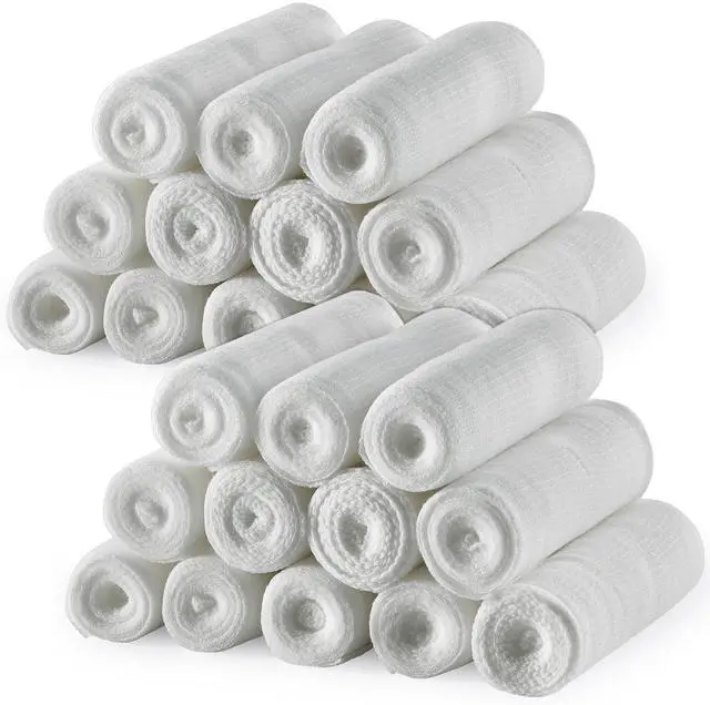 Main image of Gauze Bandage Rolls - Pack of 24, 4 x 4 Yards Per Roll of Medical Grade Gauze Bandage and Stretch Bandage Wrapping for Dressing All Types of Wounds and First Aid Kit by MEDca