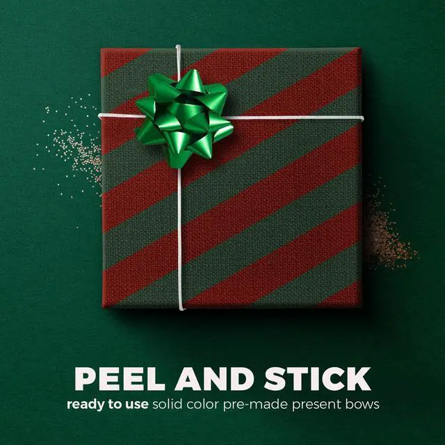 Alt view image 4 of 7 - 1.5" Medium Size Gift Bows (Pack of 30) Assorted Colored Pre-Made Present Bows - Ready to Use Peel & Stick Solid Color Bows for Holidays Gift