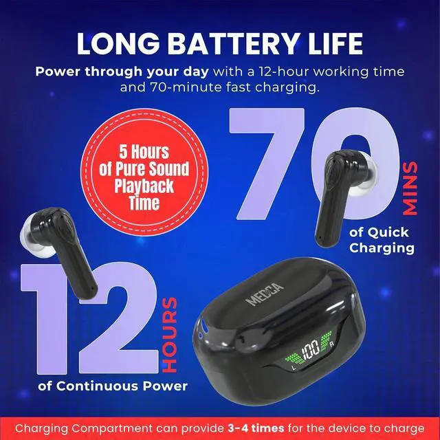 Alt view image 4 of 7 - Premium Digital Hearing Aids for Seniors and Adults w/Noise Reduction, Lightweight In-Ear Bluetooth Hearing Amplifiers, Smart App Control, Rechargeable All-Day Battery Life Magnetic LCD Charging Case