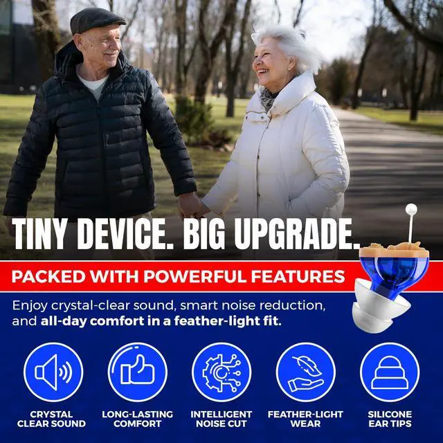 Alt view image 4 of 7 - Premium Digital Hearing Amplifier - Invisible in Canal (CIC) in-Ear Mini Sound Enhancer Set, Near-Invisible, Noise Cancelling, Personal Sound Hearing Amplifier - Pair - MZ-21