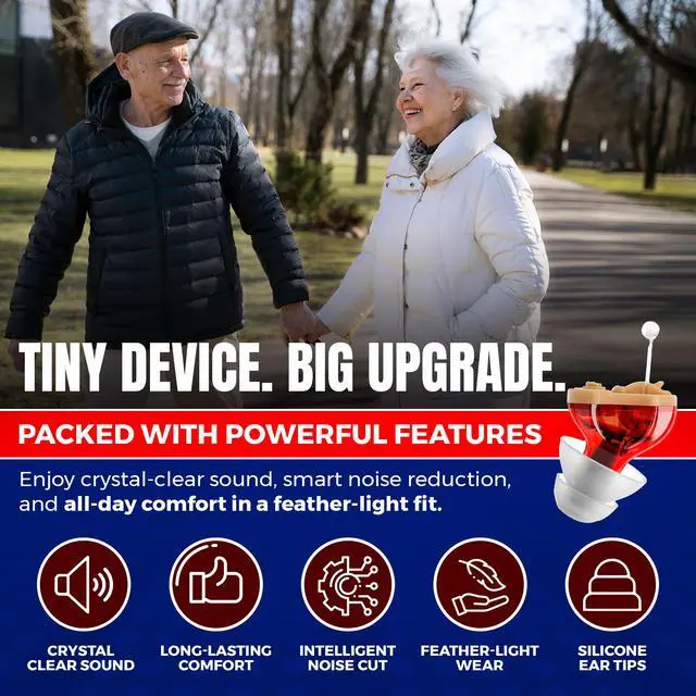 Alt view image 4 of 7 - MEDca Premium Digital Hearing Red Amplifier Invisible in Canal (CIC) in-Ear Mini Sound Enhancer