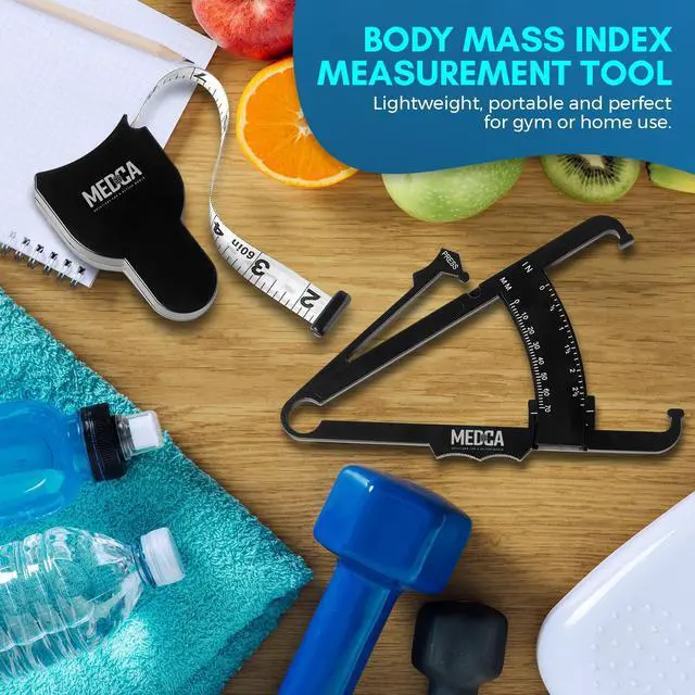 Alt view image 6 of 7 - Body Fat Caliper and Measuring Tape for Body - Skinfold Calipers and Body Fat Tape Measure Tool for Accurately Measuring BMI Skin Fold Fitness and Weight-Loss - Upgraded New Design (Black)