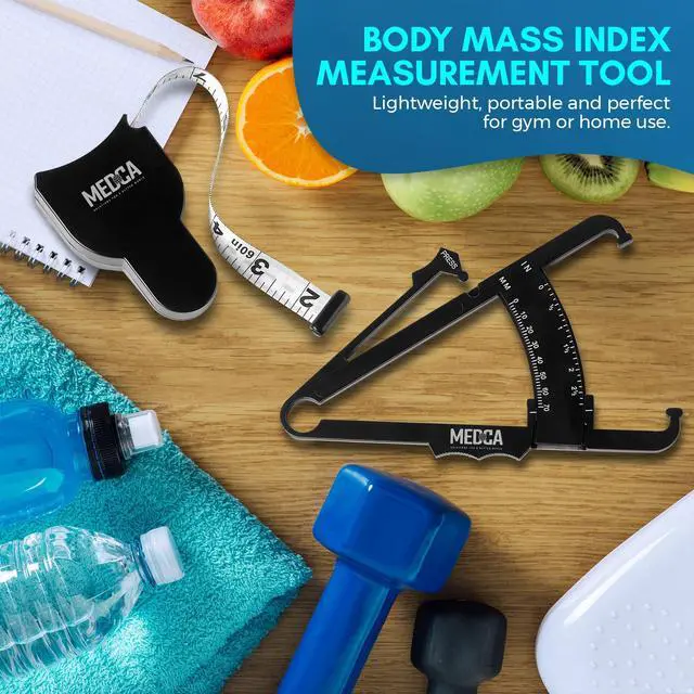 Alt view image 6 of 7 - Body Fat Caliper and Measuring Tape for Body - Skinfold Calipers and Body Fat Tape Measure Tool for Accurately Measuring BMI Skin Fold Fitness and Weight-Loss - Upgraded New Design (Black)