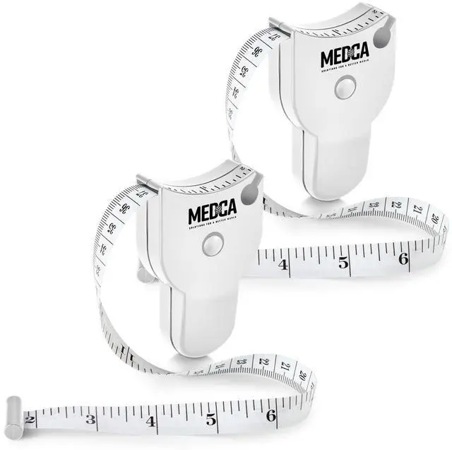 Main image of Body Tape Measure - (2 Pack) Measuring Tapes for Body and Fat Weight Monitors, (Inches & cm) Retractable Tape Measure Ruler for Accurate Body Fat Calculator Helps Calculate Fitness Body Measurements