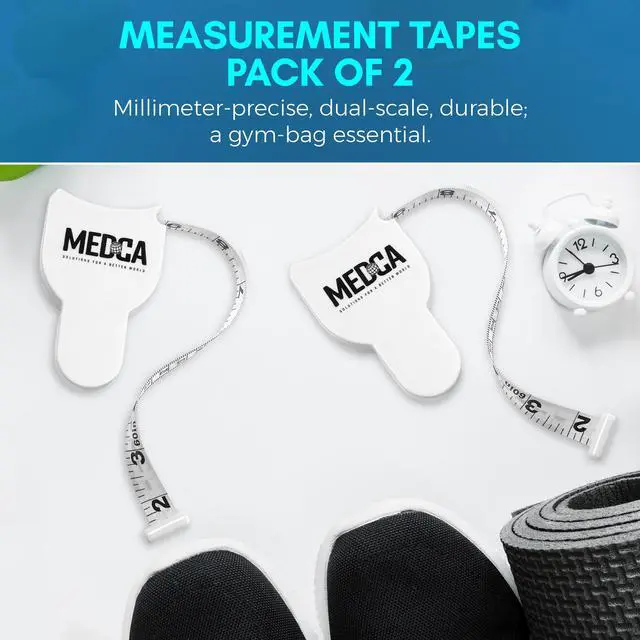 Alt view image 6 of 7 - Body Tape Measure - (2 Pack) Measuring Tapes for Body and Fat Weight Monitors, (Inches & cm) Retractable Tape Measure Ruler for Accurate Body Fat Calculator Helps Calculate Fitness Body Measurements